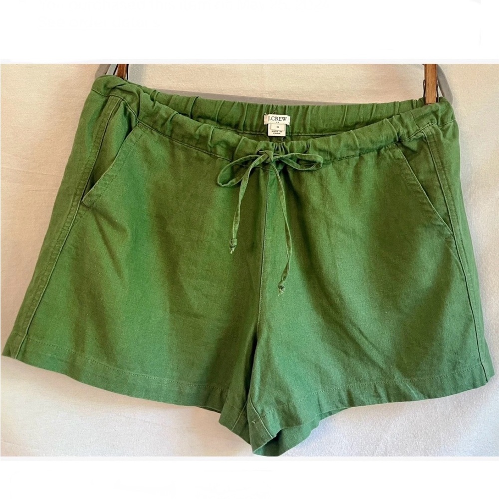 J Crew Women's Pull-on Relaxed Linen Seaside Shorts (relaxed M/L fit)
